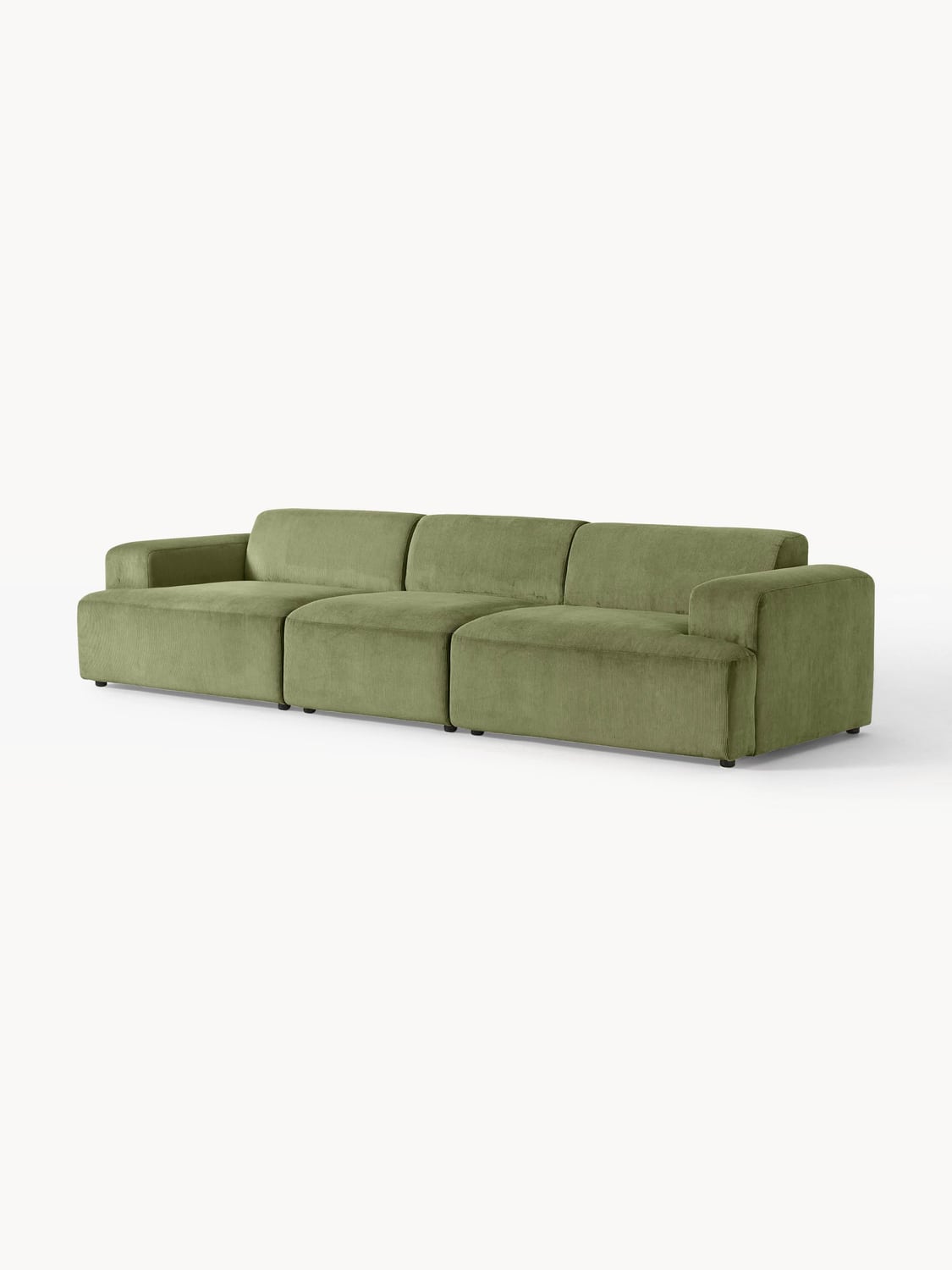 Melva Corduroy-Sofa (4-seater) — Olive