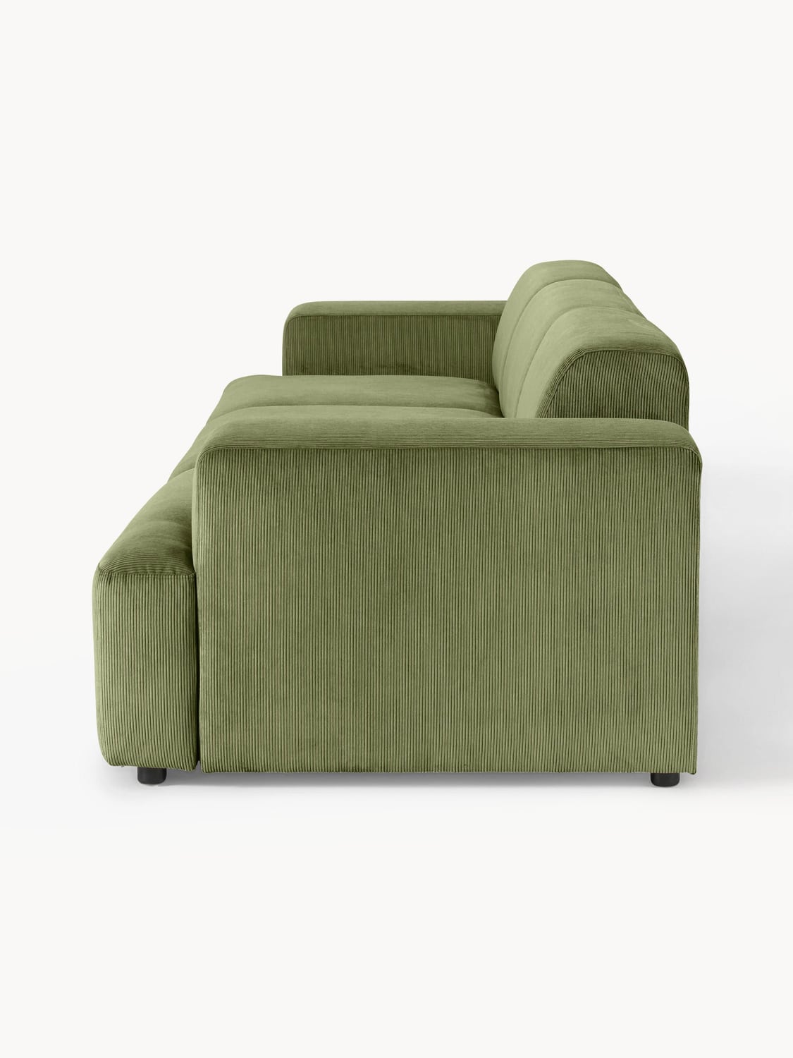 Melva Corduroy-Sofa (4-seater) — Olive