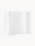 Leon Modular Corner Wardrobe, 215 cm Width, in various sizes — Off-White