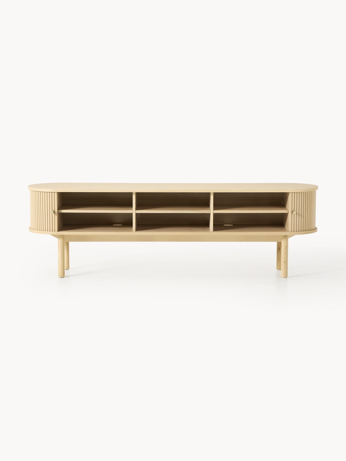 Calary TV Unit with Fluted Front — Sand
