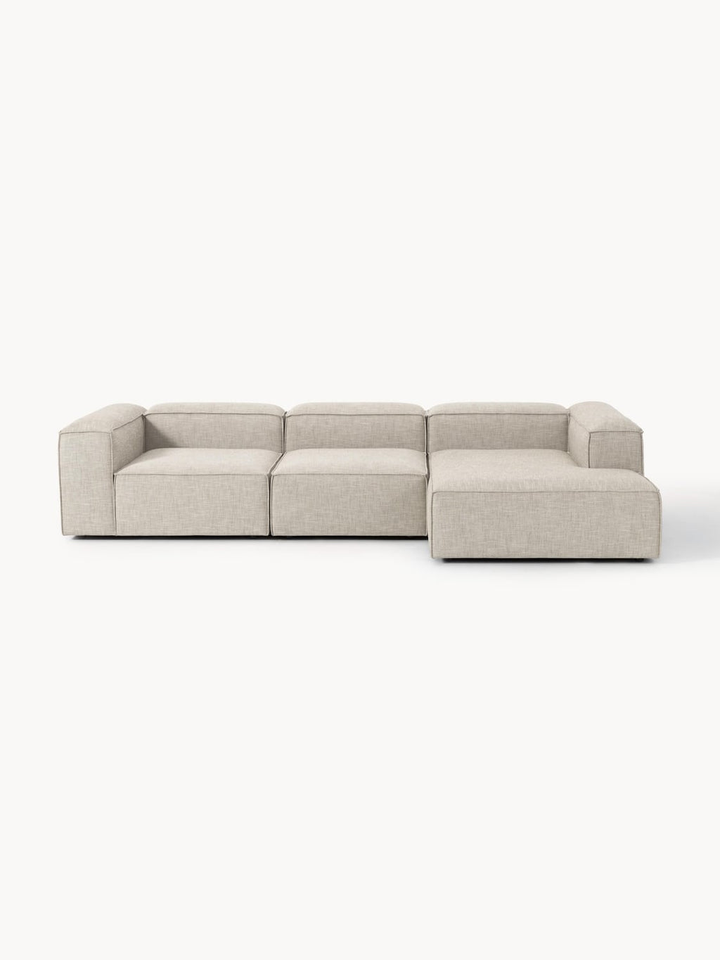 Lennon Modular Corner Sofa (4-seater) in Linen Blend — Oatmeal
