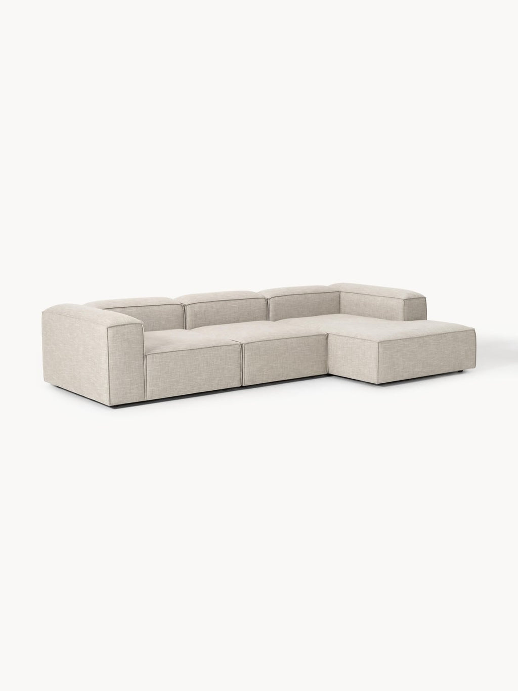 Lennon Modular Corner Sofa (4-seater) in Linen Blend — Oatmeal
