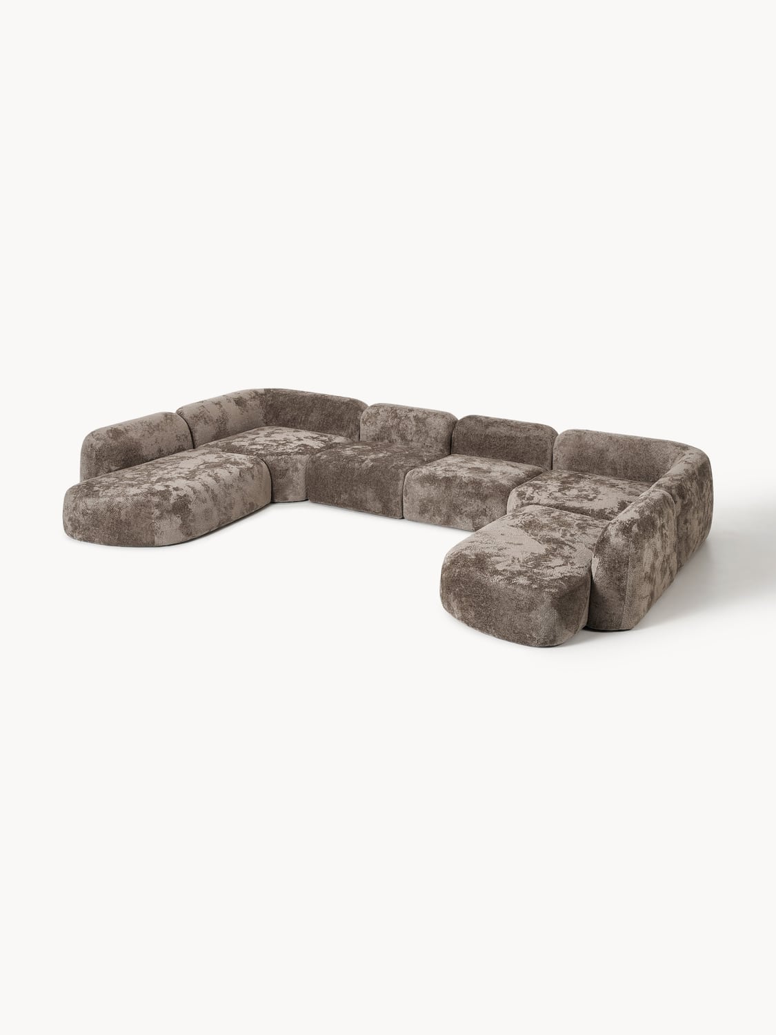Wolke XL Modular Teddy Bouclé Sofa — Taupe