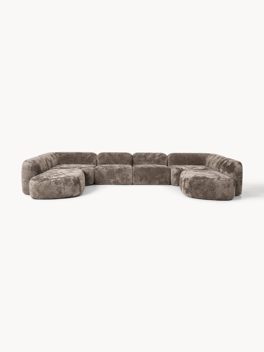 Wolke XL Modular Teddy Bouclé Sofa — Taupe