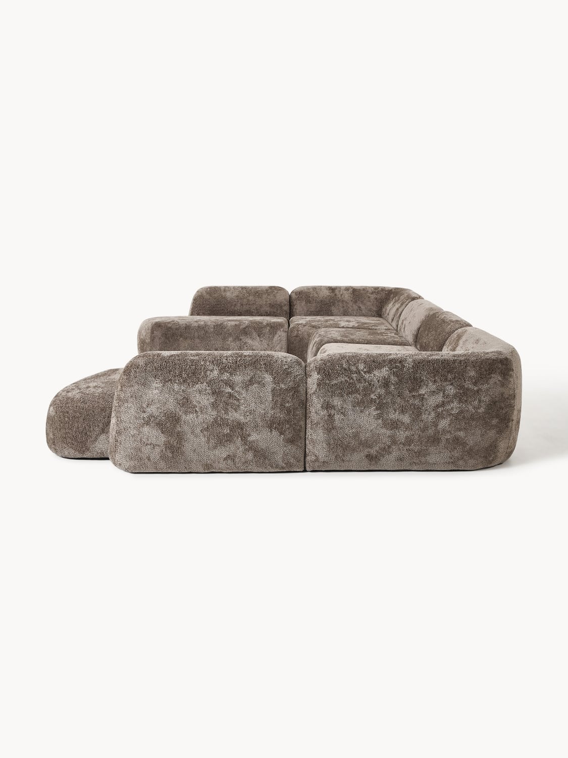 Wolke XL Modular Teddy Bouclé Sofa — Taupe