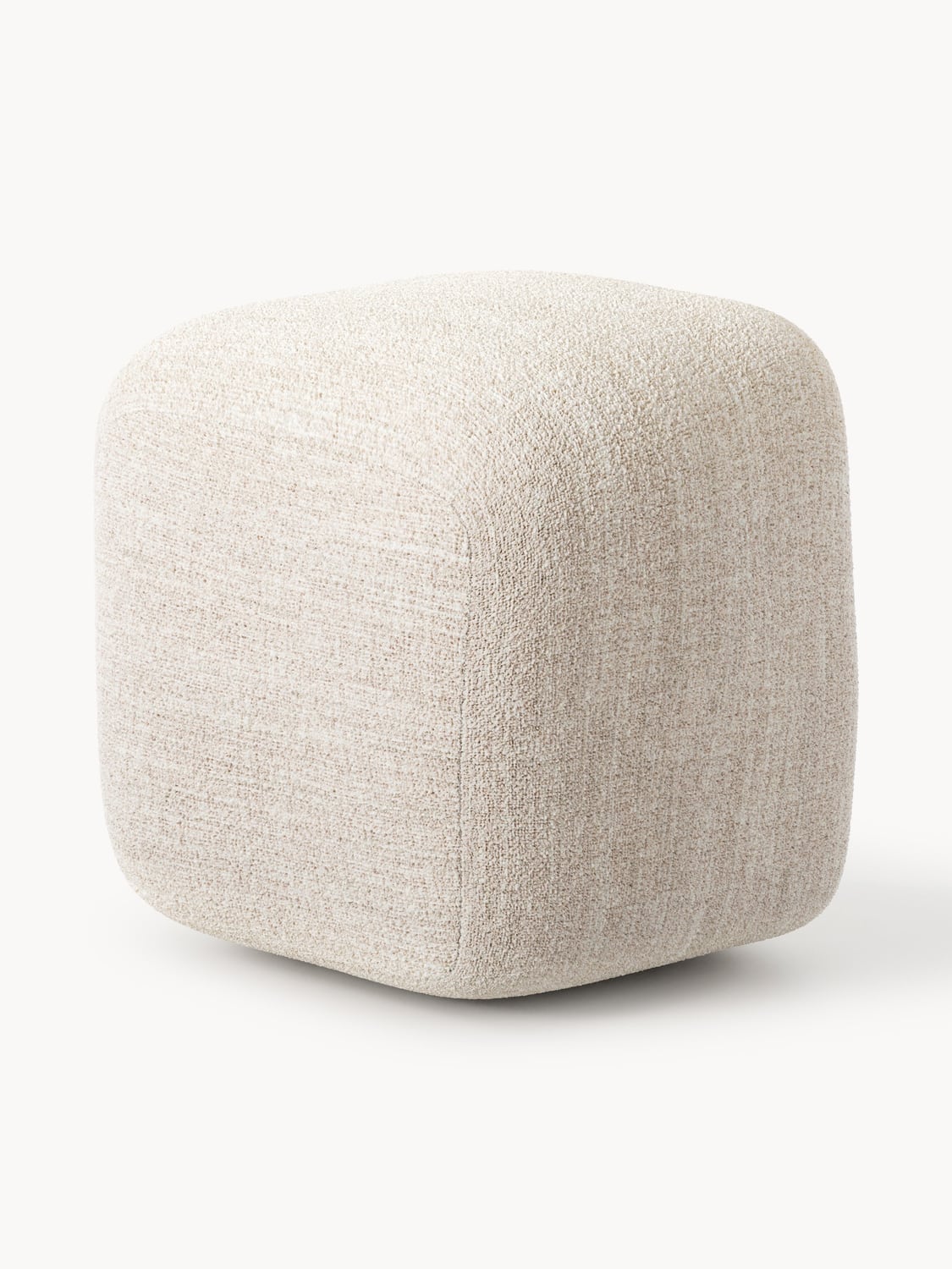 Wolke Tall Bouclé Sofa Ottoman — Light Grey