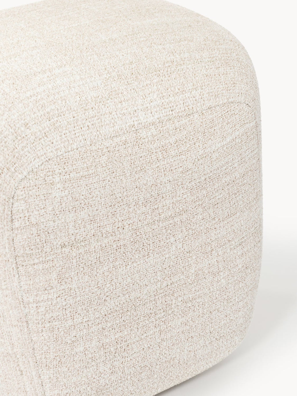 Wolke Tall Bouclé Sofa Ottoman — Light Grey