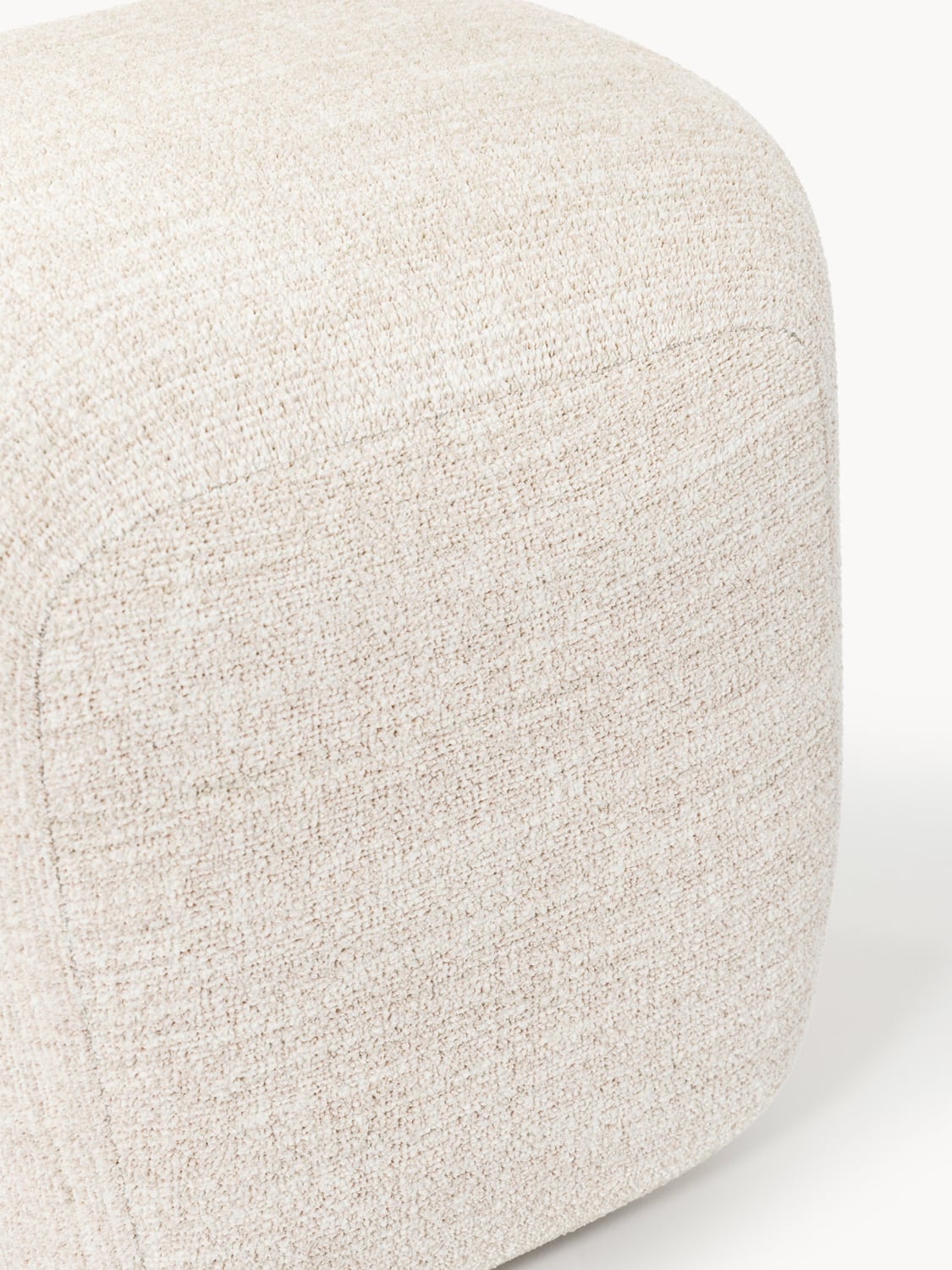 Wolke Tall Bouclé Sofa Ottoman — Light Grey