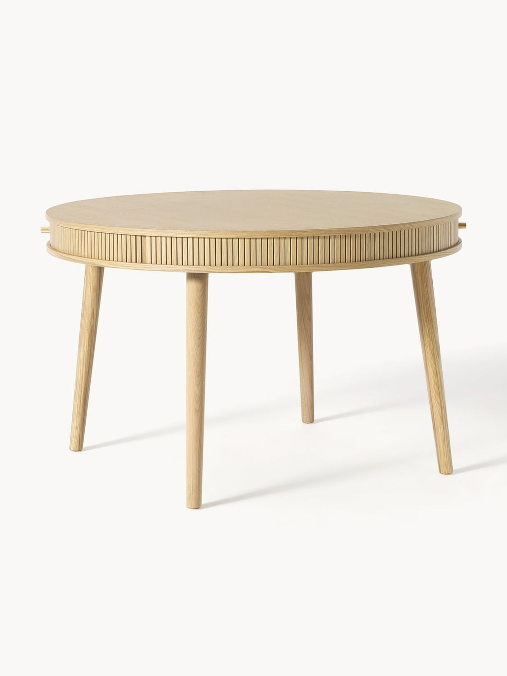 Calary Round Dining Table with Storage, in various sizes — Sand