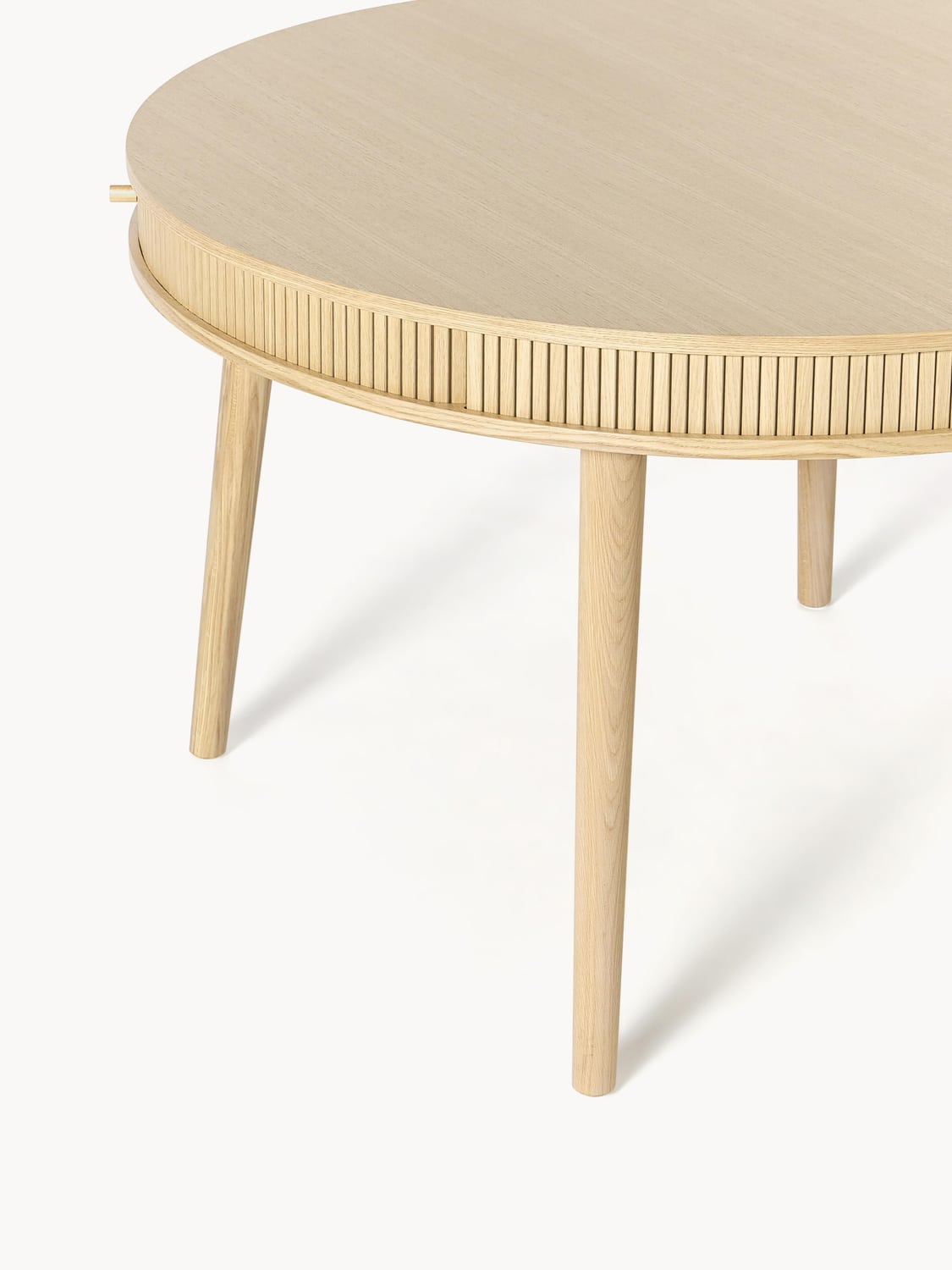 Calary Round Dining Table with Storage, in various sizes — Sand