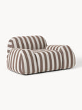 Wolke Striped Lounge Chair — Warm Grey