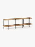 Renee Low Wooden Shelving Unit — Oatmeal