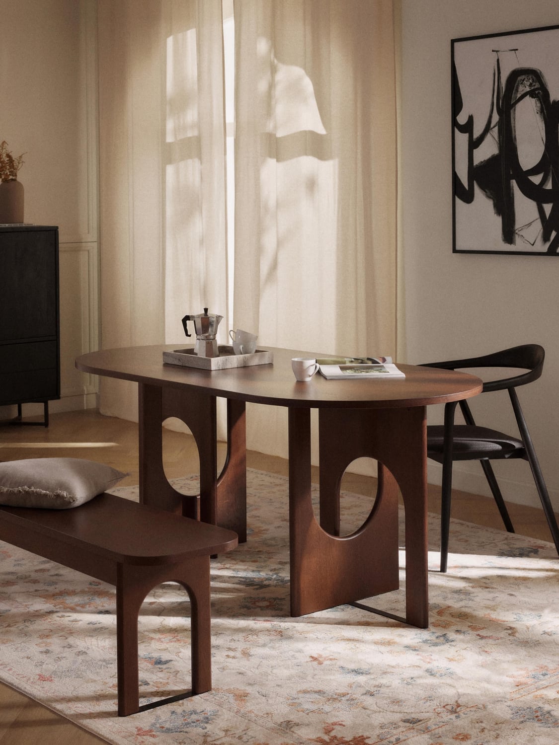 Apollo Wood-Bench, in various sizes — Warm Grey