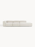 Lennon Modular XL Ottoman in Bouclé — Light Grey