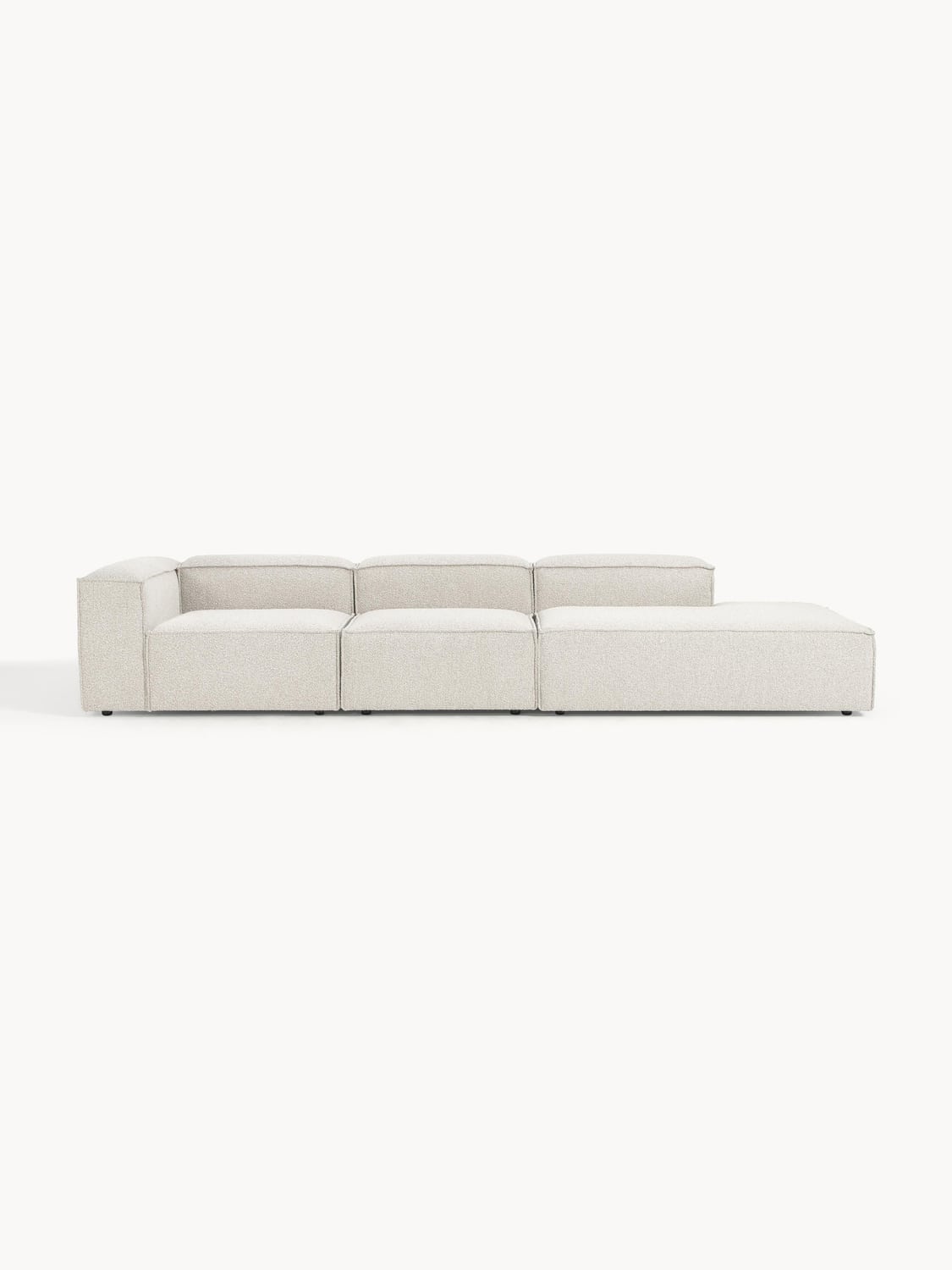 Lennon Modular XL Ottoman in Bouclé — Light Grey
