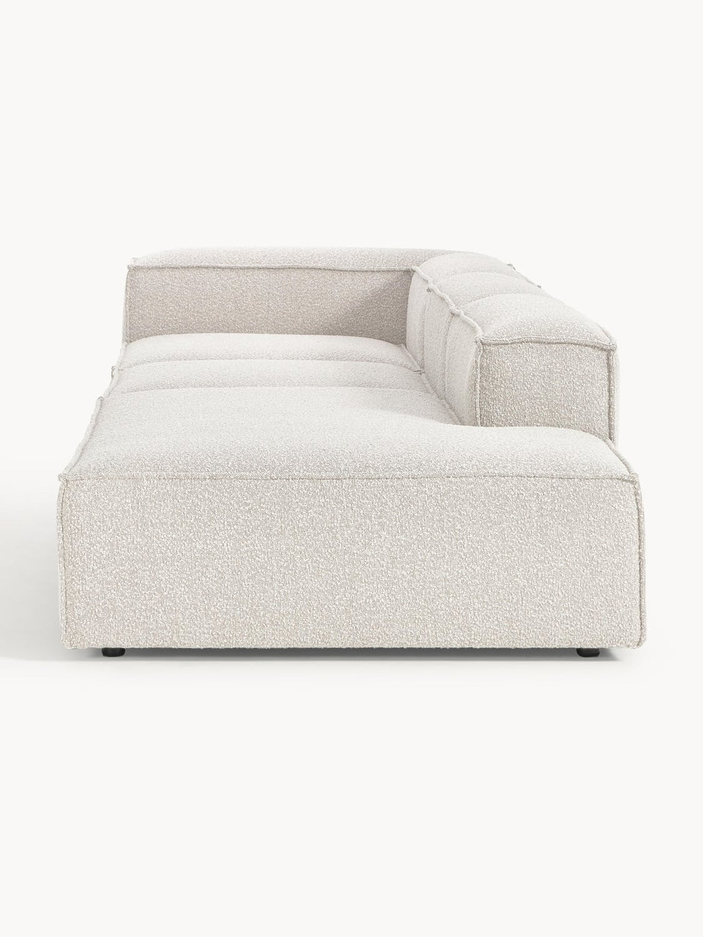 Lennon Modular XL Ottoman in Bouclé — Light Grey