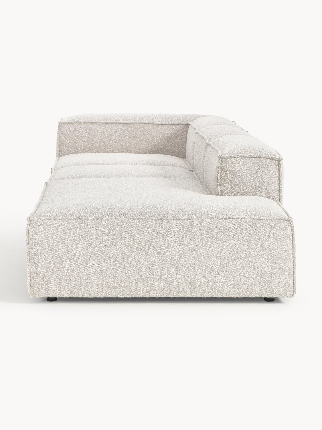 Lennon Modular XL Ottoman in Bouclé — Light Grey