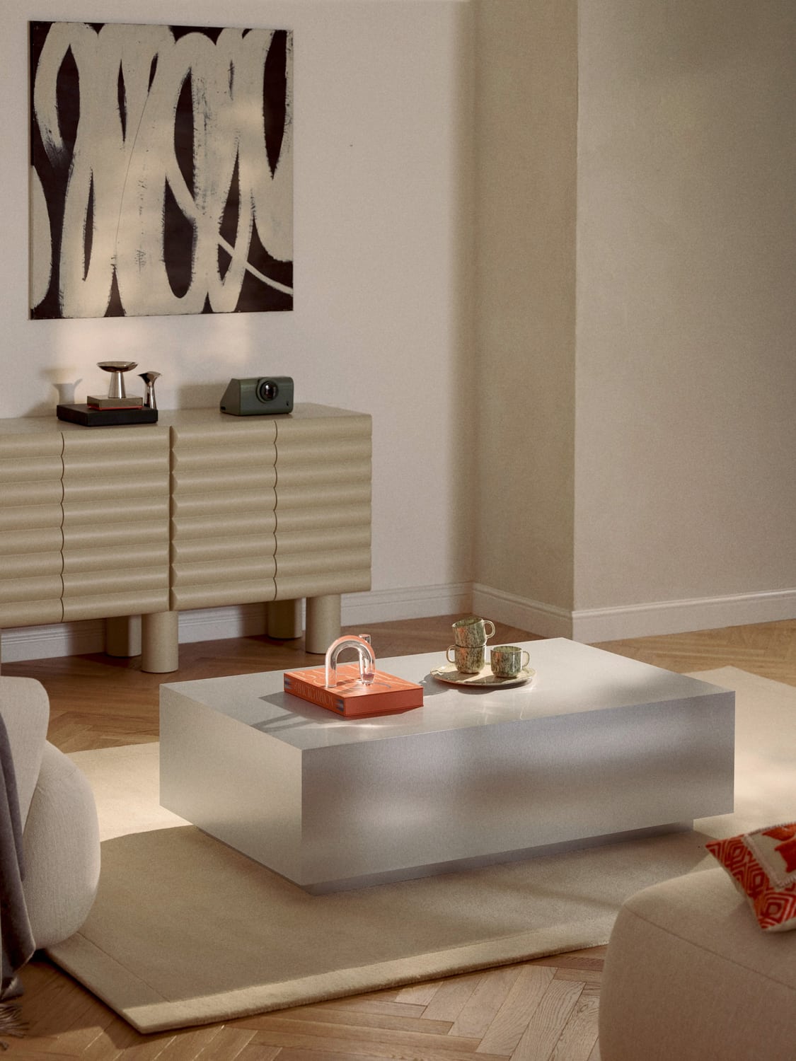 Lesley Coffee Table in Metal-Look