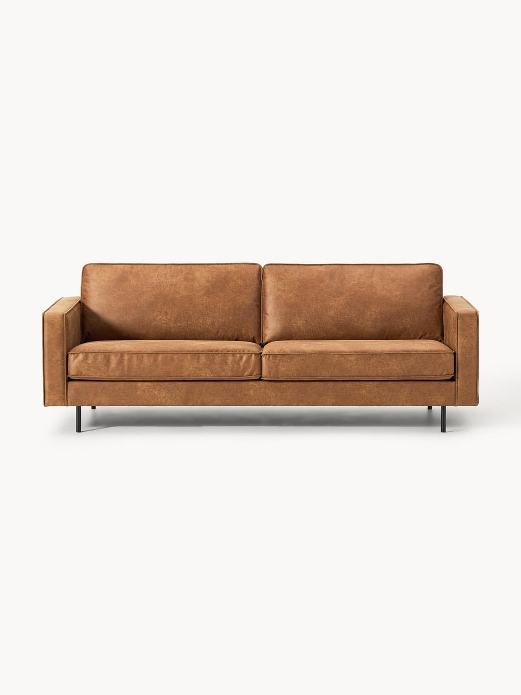 Hunter Leather-Sofa (3-seater) — Terracotta