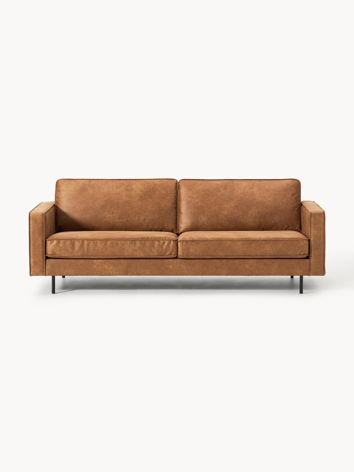 Hunter Leather-Sofa (3-seater) — Terracotta