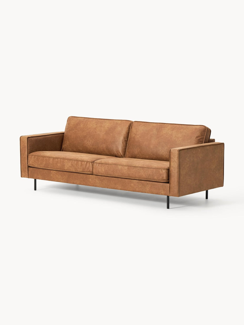 Hunter Leather-Sofa (3-seater) — Terracotta