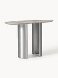 Noam Console Table with Marble Top — Grey