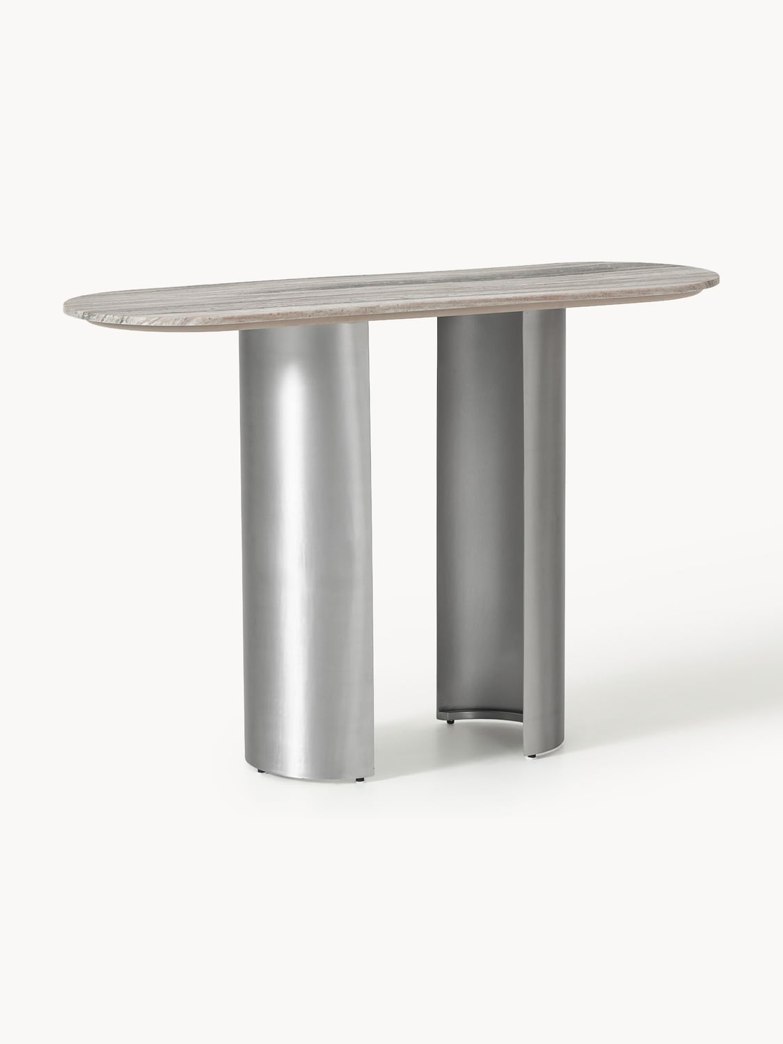 Noam Console Table with Marble Top — Grey