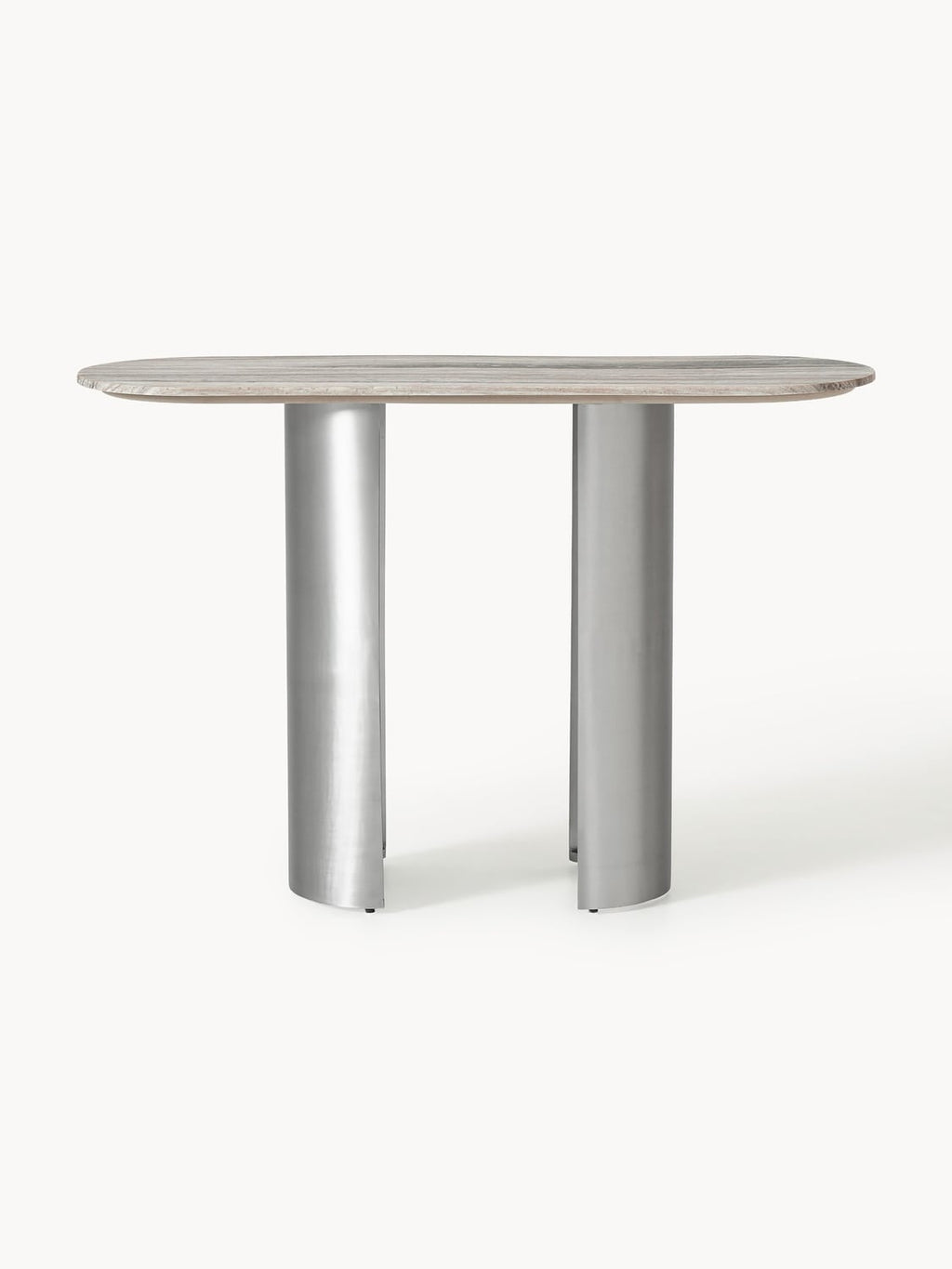 Noam Console Table with Marble Top — Grey