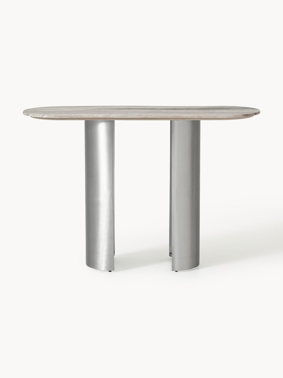 Noam Console Table with Marble Top — Grey