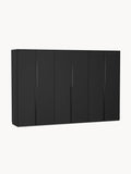 Leon Modular Hinged-Door Wardrobe, 300 cm Width, in various sizes — Charcoal