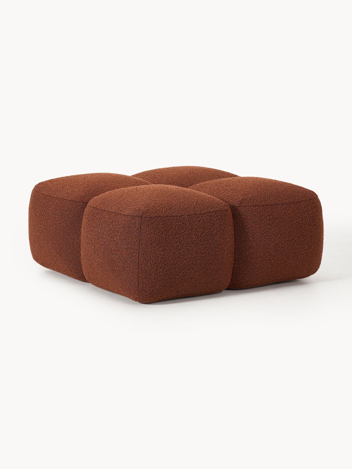 Tayla Sofa Ottoman in Bouclé — Brown