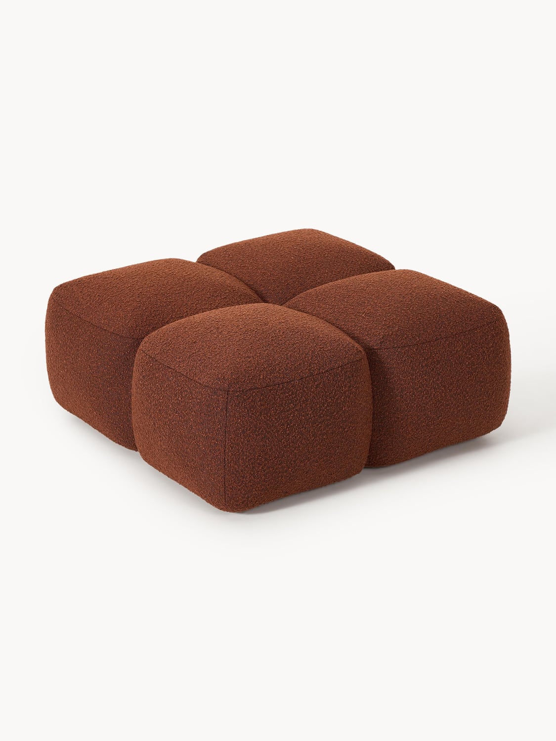 Tayla Sofa Ottoman in Bouclé — Brown