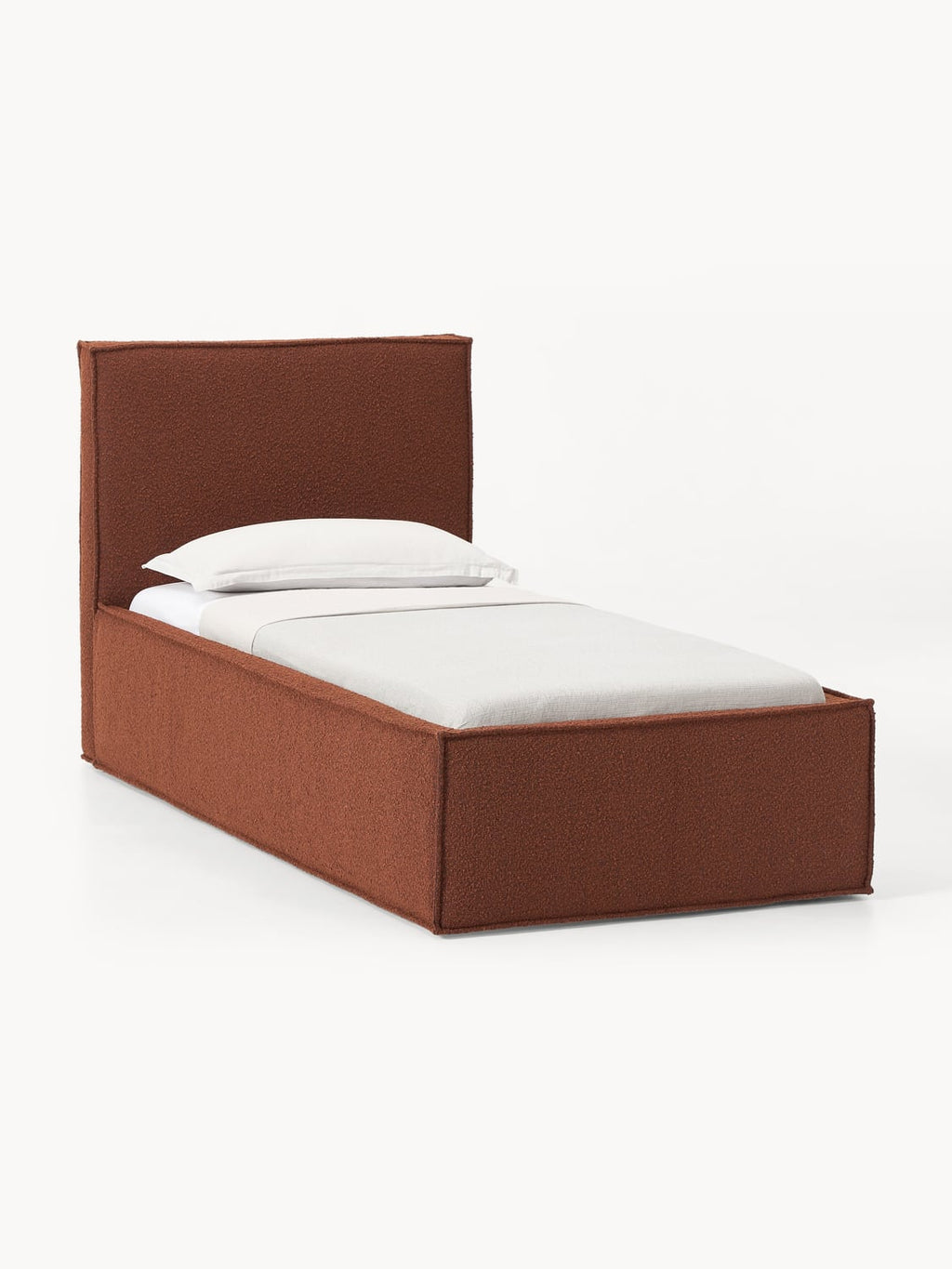 Dream Bouclé-Single Bed — Mushroom