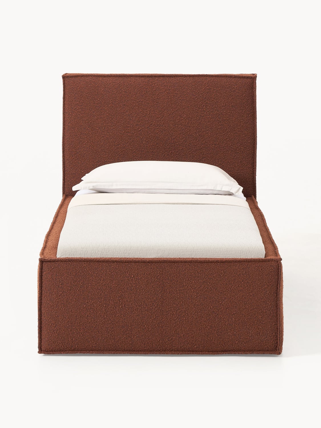 Dream Bouclé-Single Bed — Mushroom
