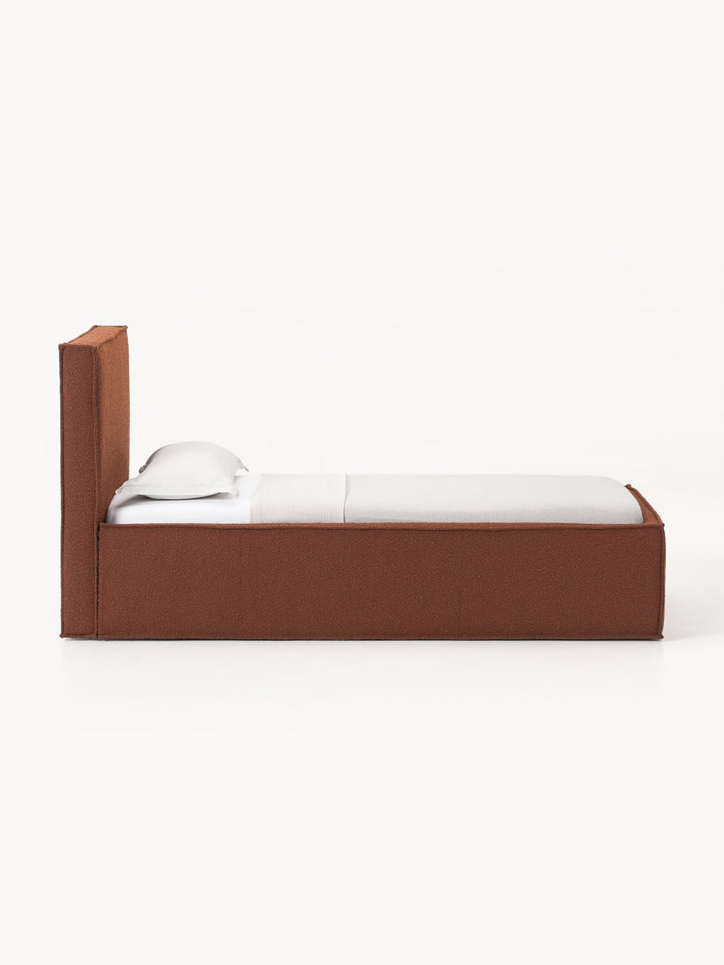 Dream Bouclé-Single Bed — Mushroom