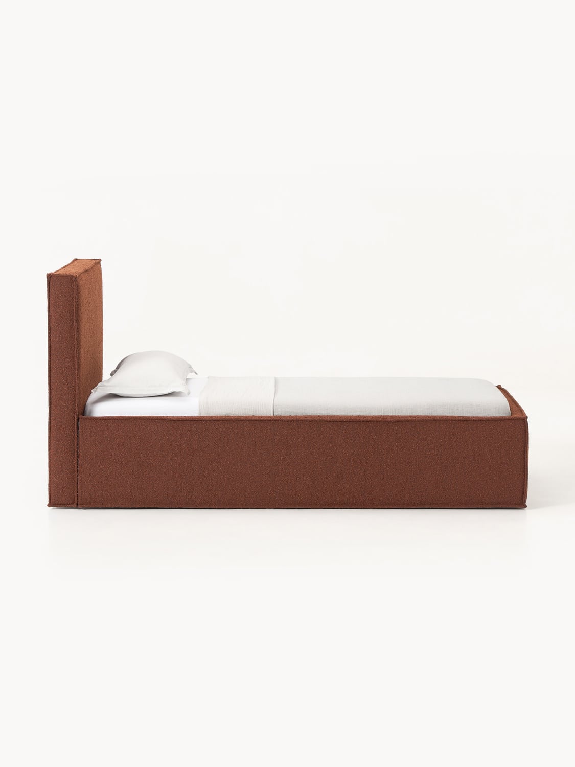 Dream Bouclé-Single Bed — Mushroom