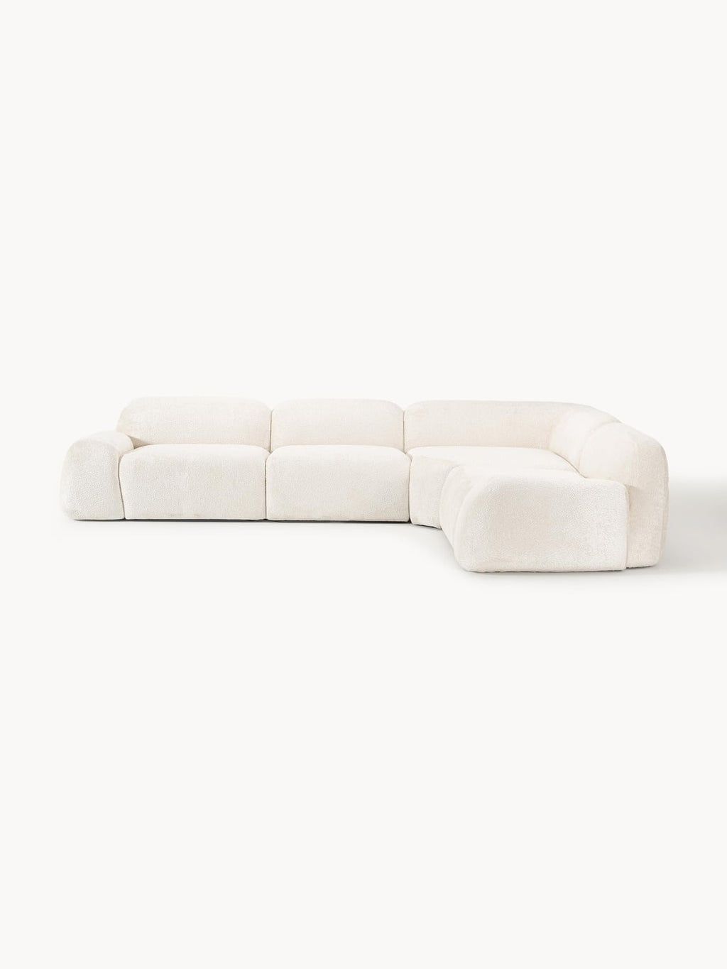 Wolke Modular Teddy Bouclé Corner Sofa (4-seater) — Off-White