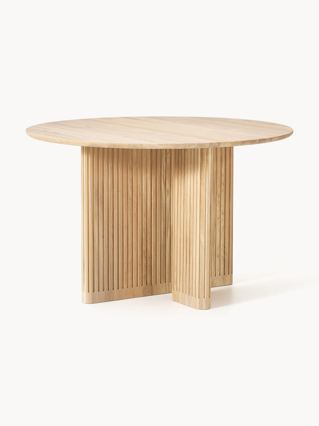 Jolka Round Dining Table in Oak, Ø 120 cm — Camel