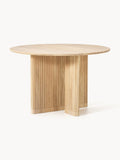 Jolka Round Dining Table in Oak, Ø 120 cm — Camel