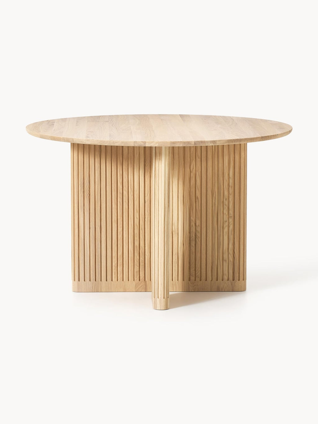 Jolka Round Dining Table in Oak, Ø 120 cm — Camel