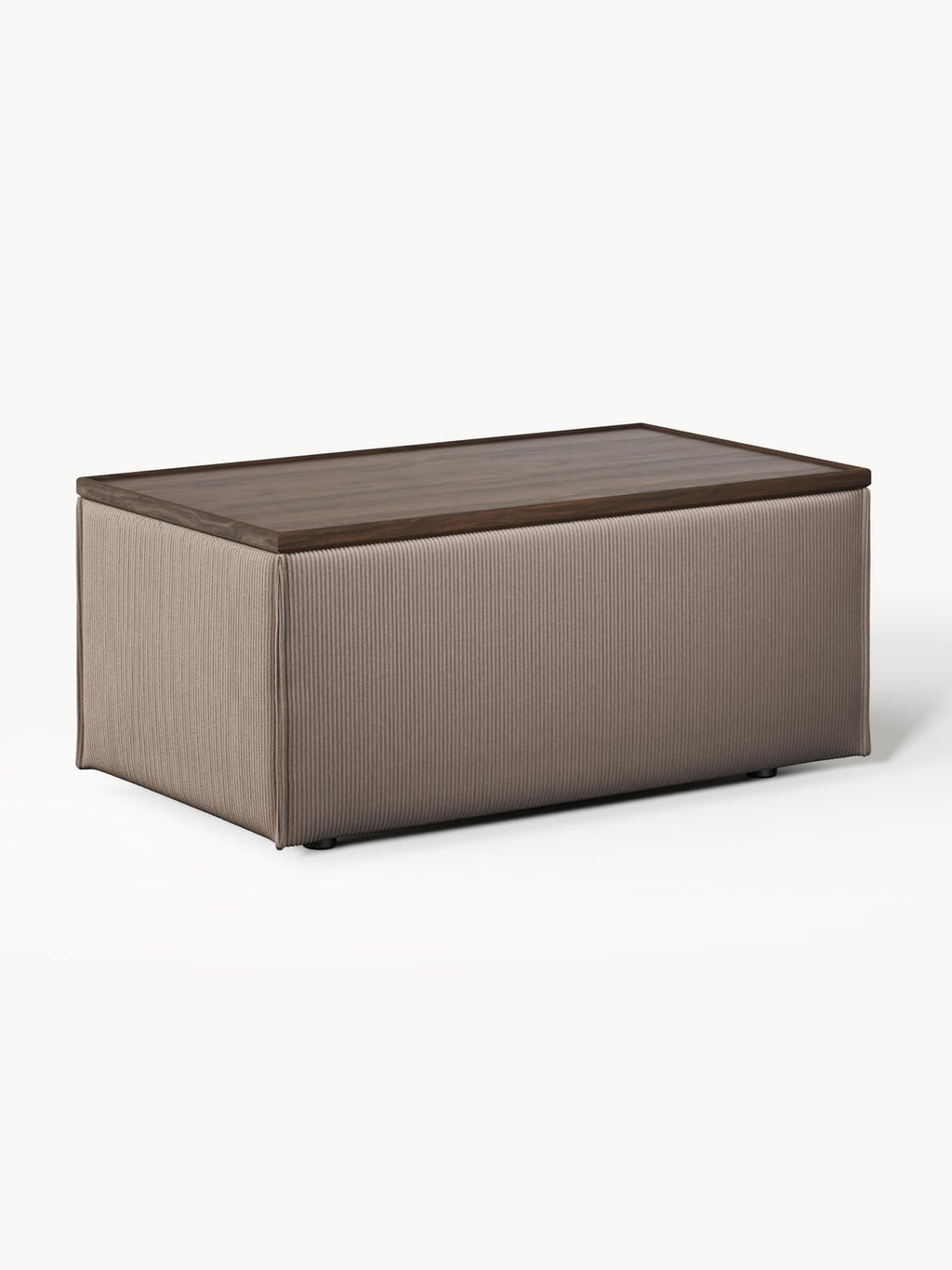 Lennon Sofa Ottoman in Corduroy with Storage — Dark Grey