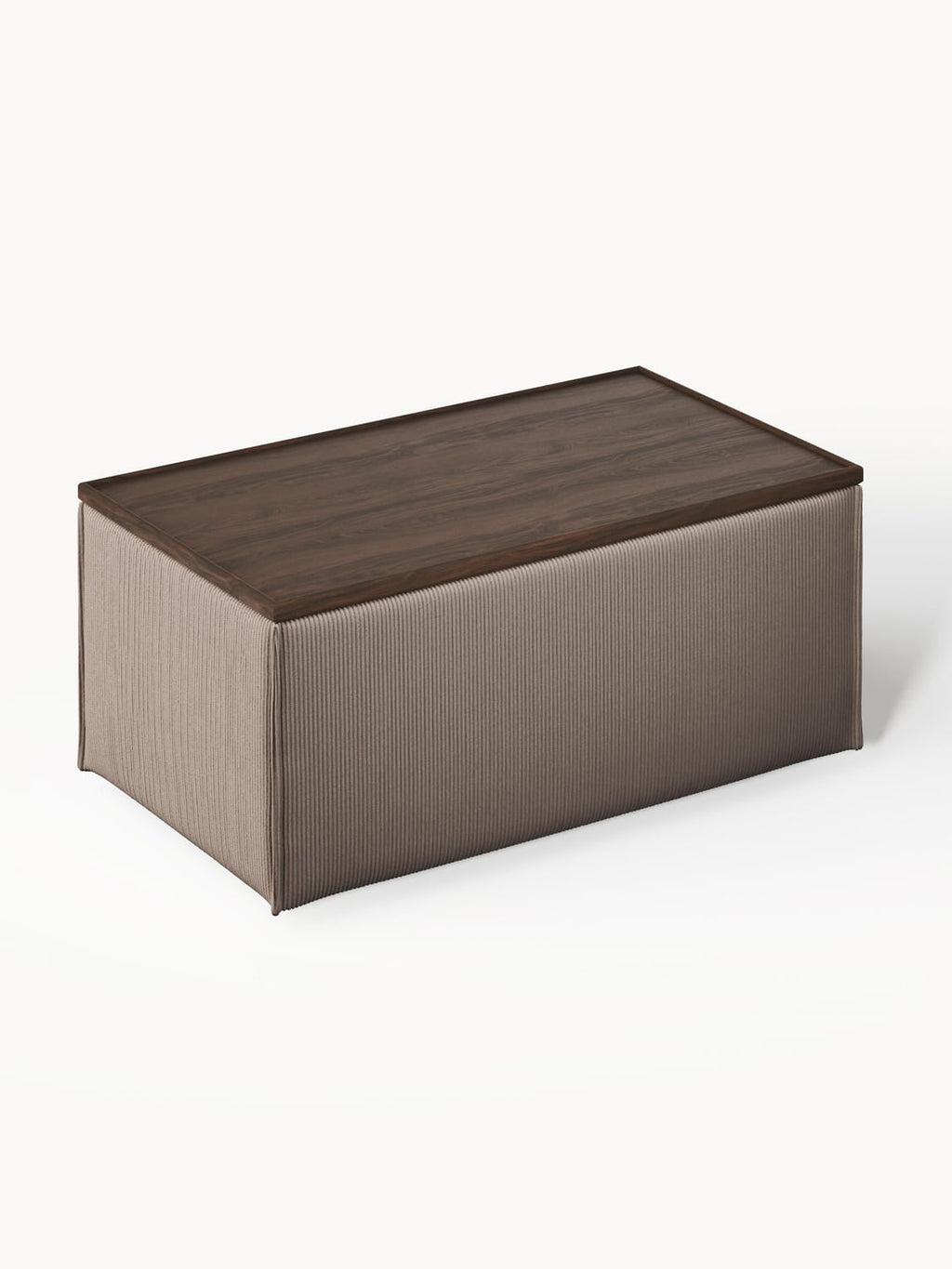 Lennon Sofa Ottoman in Corduroy with Storage — Dark Grey