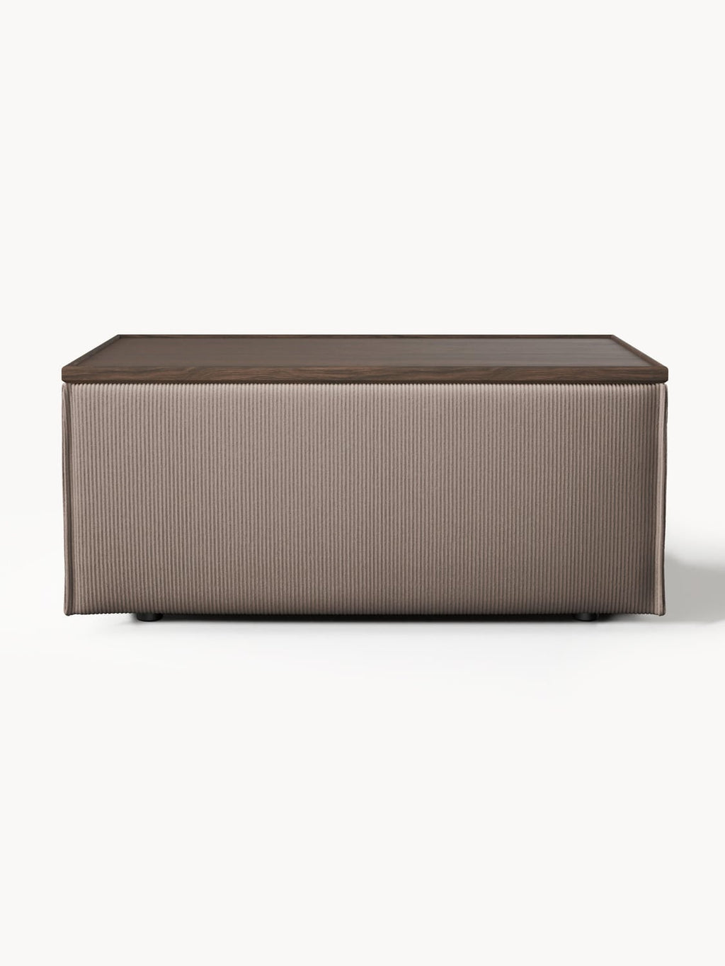 Lennon Sofa Ottoman in Corduroy with Storage — Dark Grey