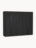 Leon Modular Hinged-Door Wardrobe, 250 cm Width, in various sizes — Charcoal