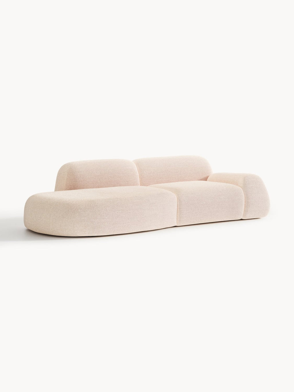 Wolke Modular Bouclé-Chaise (3-seater) — Off-White