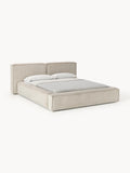 Lennon Upholstered Bed in Corduroy — Light Grey