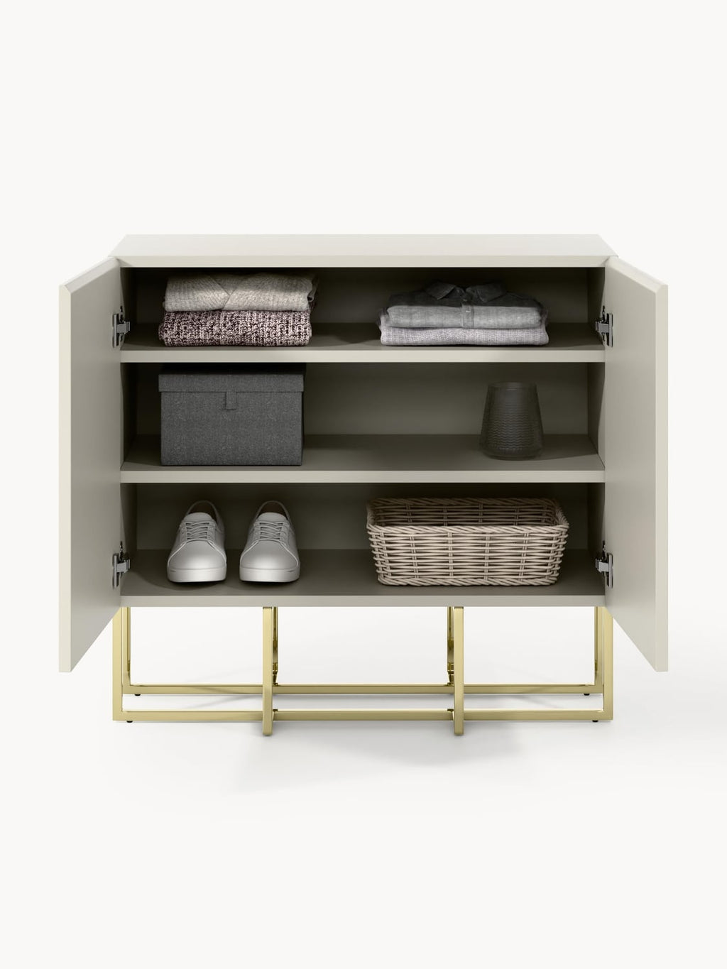 Joe Wood-Shoe Cabinet — Light Grey