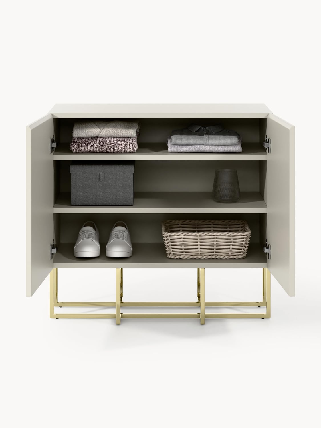 Joe Wood-Shoe Cabinet — Light Grey