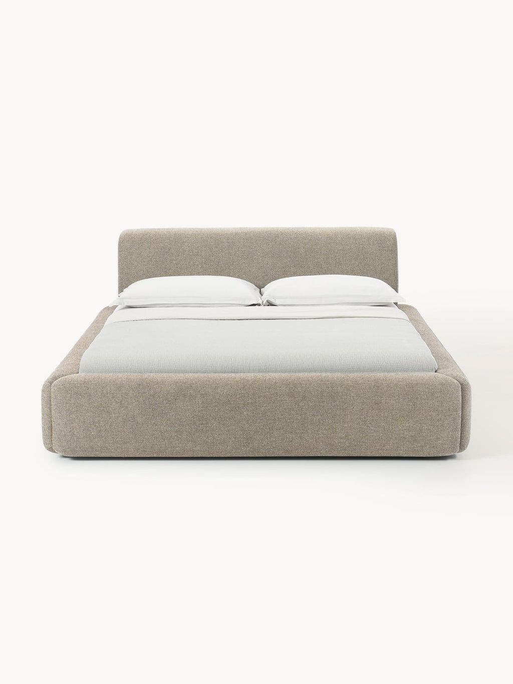 Melva Upholstered Bed with Storage — Oatmeal