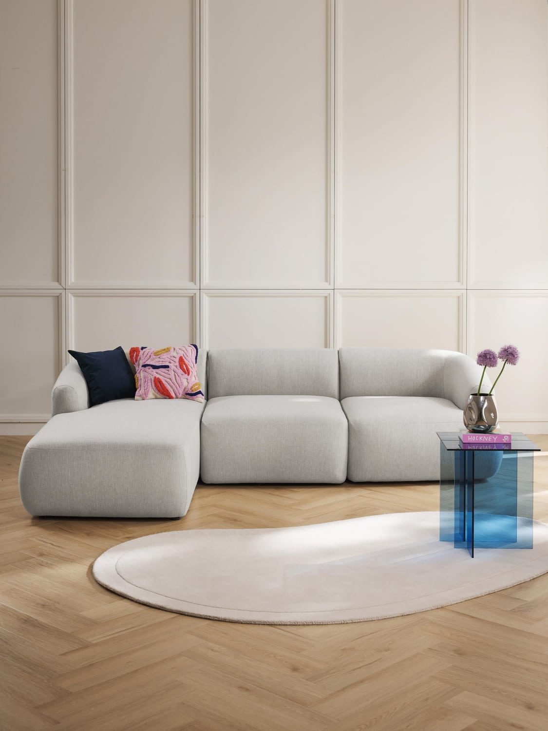 Sofia Modular Corner Sofa (3-seater) — Grey